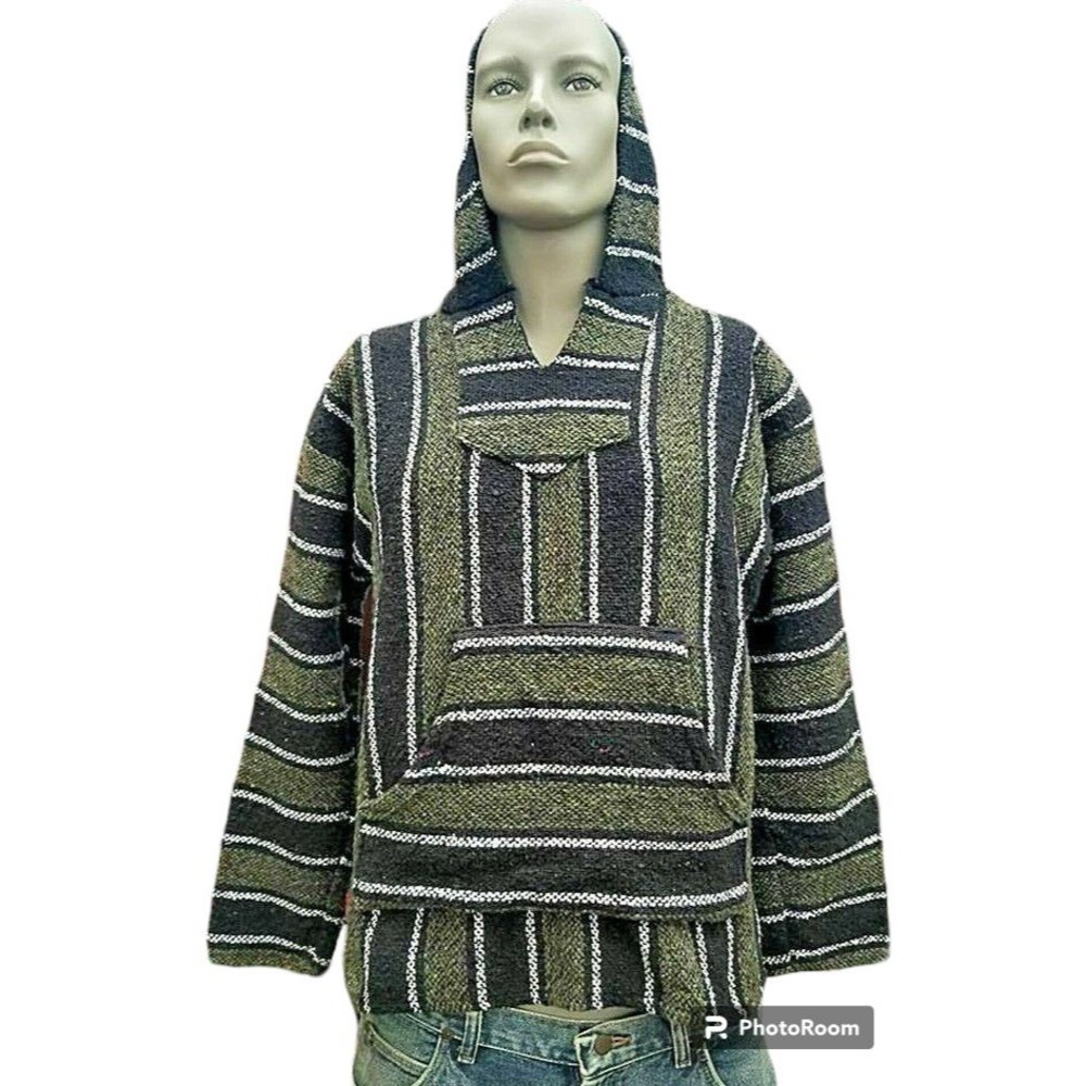 Mexico Hoodie Size Large Mens Surfer Hippie Authentic Front Pockets